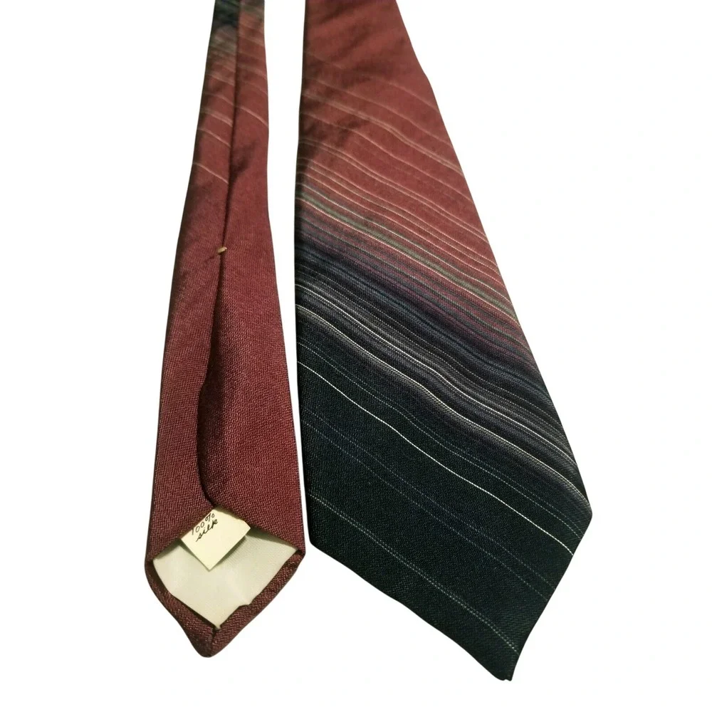 Wembley Necktie Red Black Ombre Stripe Career Formal Interview‎ Business Tie